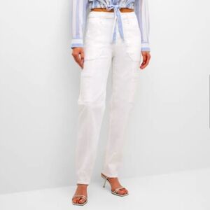 Mother Jeans Double Pocket Skimp SZ 28 White, NWTs